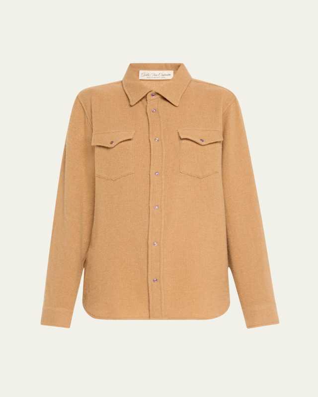 Cashmere Button-Front Shirt